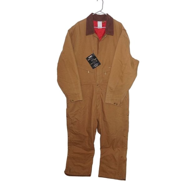 Carhartt Other - Carhartt Duck Coveralls Men Size 54 Tall Quilt Lined Brown 996QZT USA NEW OLD